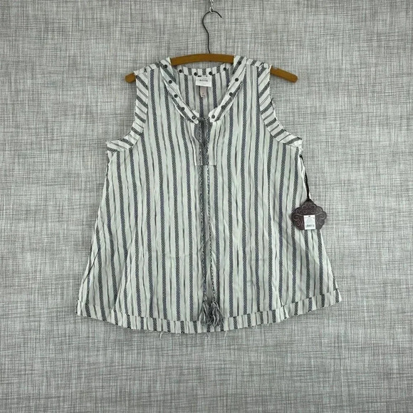 Knox Rose Sleeveless top womens M Raw Hem NWT 2750 - Picture 1 of 8